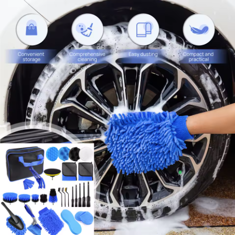 29-teiliges Auto-Detailing-Bürstenset für Karosserie, Räder und Polsterung – Das ultimative Auto-Reinigungsset für Lüftungsschlitze, Spalten und die Wartung von Auto-Luftauslässen